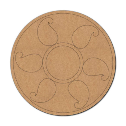 Paisley Diya Tealight Holder MDF Design 1