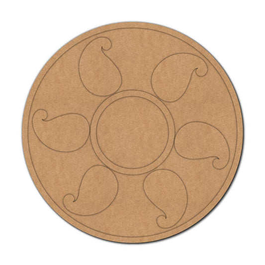 Paisley Diya Tealight Holder MDF Design 1