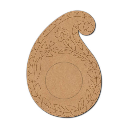 Paisley Diya Tealight Holder Pre Marked MDF Design 1