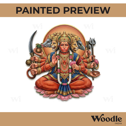 Panchmukhi Hanuman Ji Pre Marked MDF Design 1