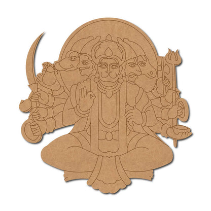 Panchmukhi Hanuman Ji Pre Marked MDF Design 1