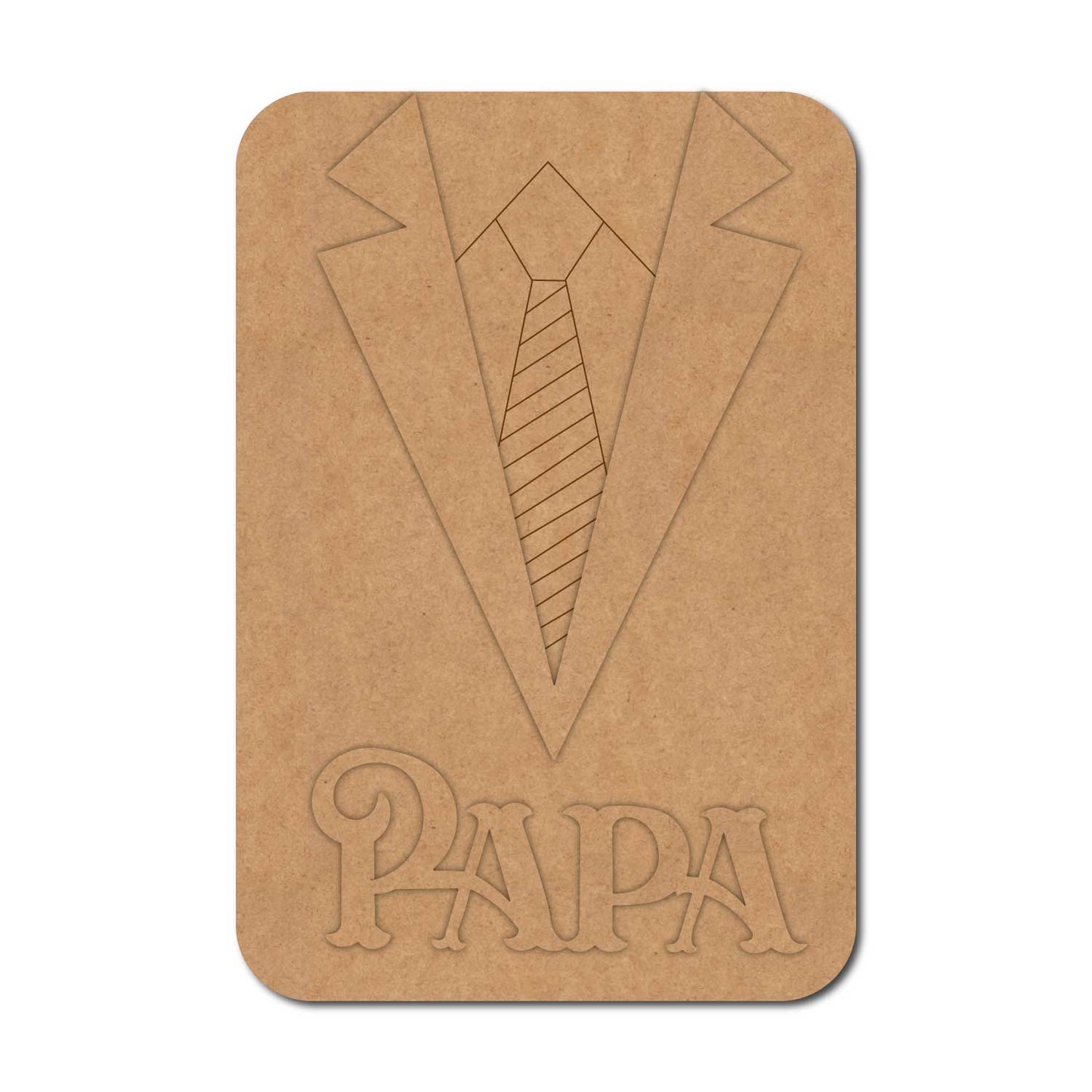 Papa Tie Collar Base MDF Design 1