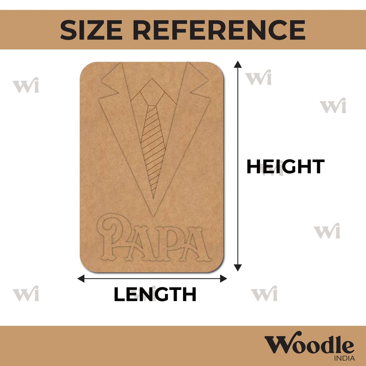 Papa Tie Collar Base MDF Design 1