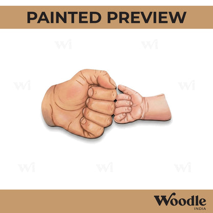 Parent Child Hands Pre Marked MDF Design 2