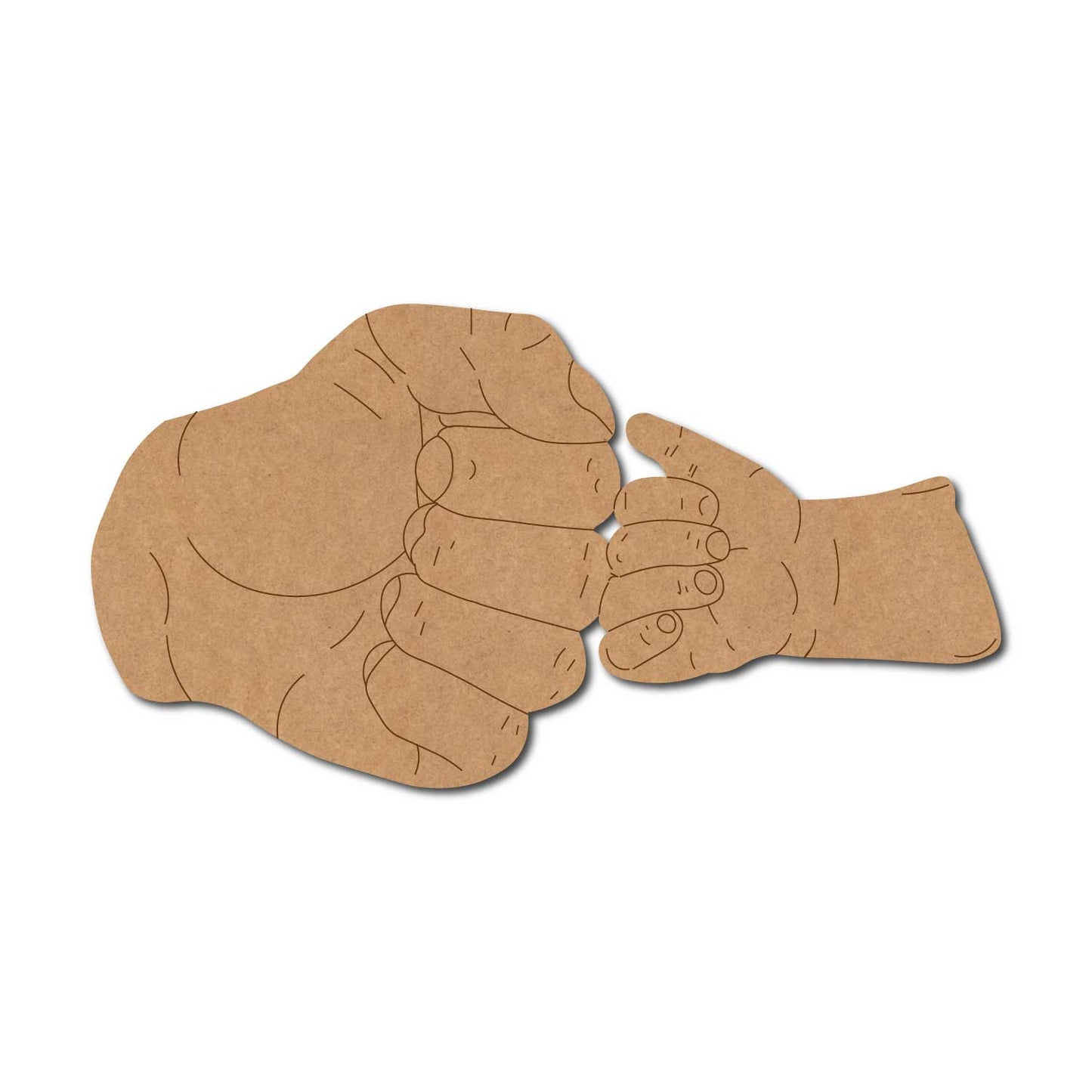 Parent Child Hands Pre Marked MDF Design 2