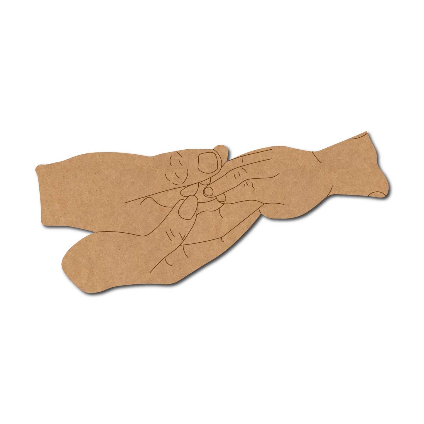 Parent Child Hands Pre Marked MDF Design 3