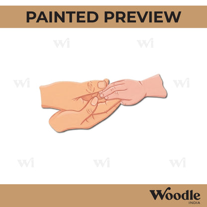 Parent Child Hands Pre Marked MDF Design 3