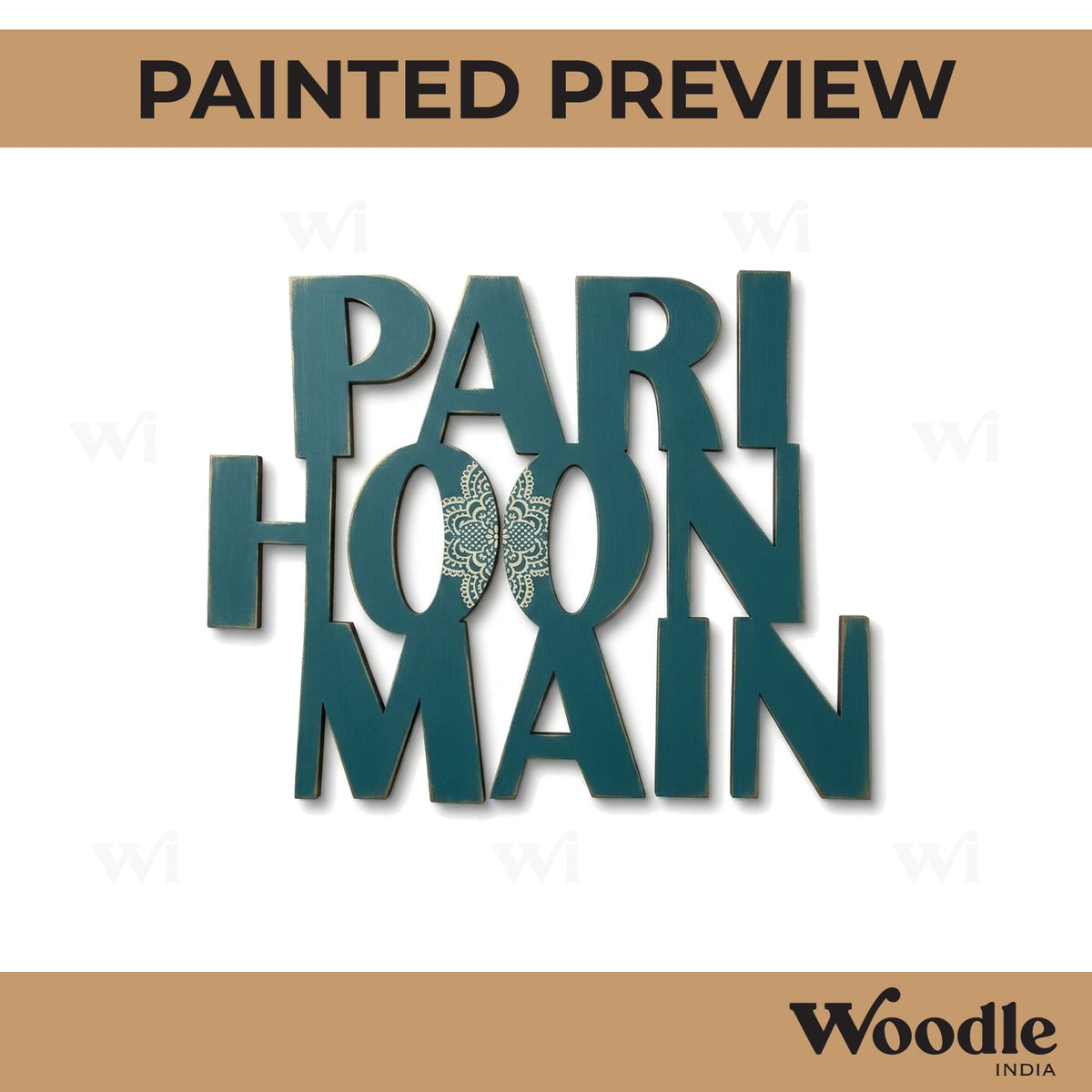 Pari Hoon Main Text Cutout MDF Design 1