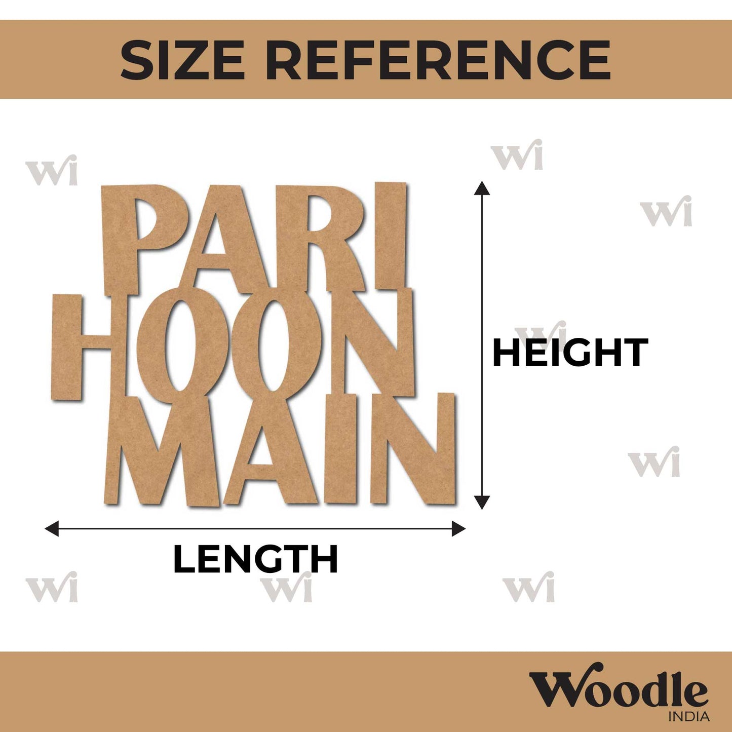 Pari Hoon Main Text Cutout MDF Design 1
