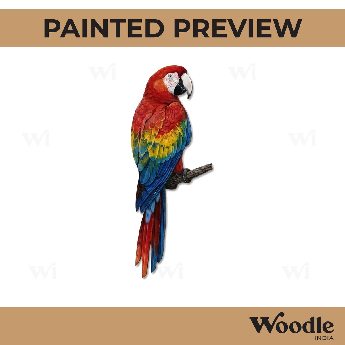 Parrot Cutout MDF Design 3