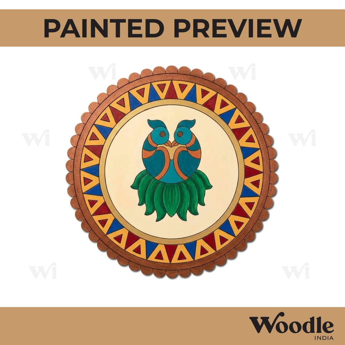 Parrot Pre Marked Round MDF Design 1