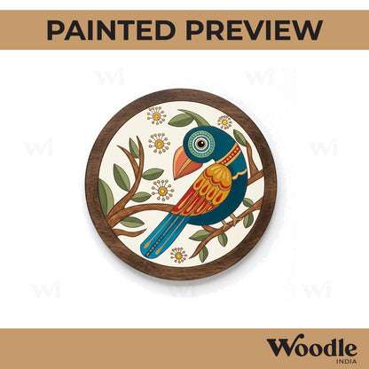 Parrot Pre Marked Round MDF Design 2