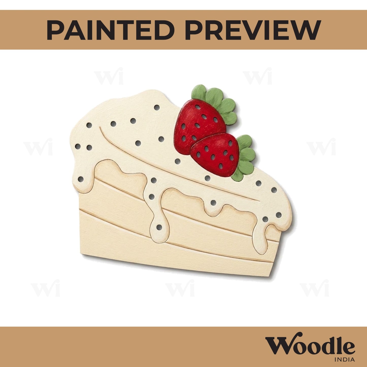 Pastry Cake Pre Marked MDF Design 1