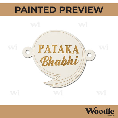 Pataka Bhabhi Rakhi Pre Marked MDF Design 1