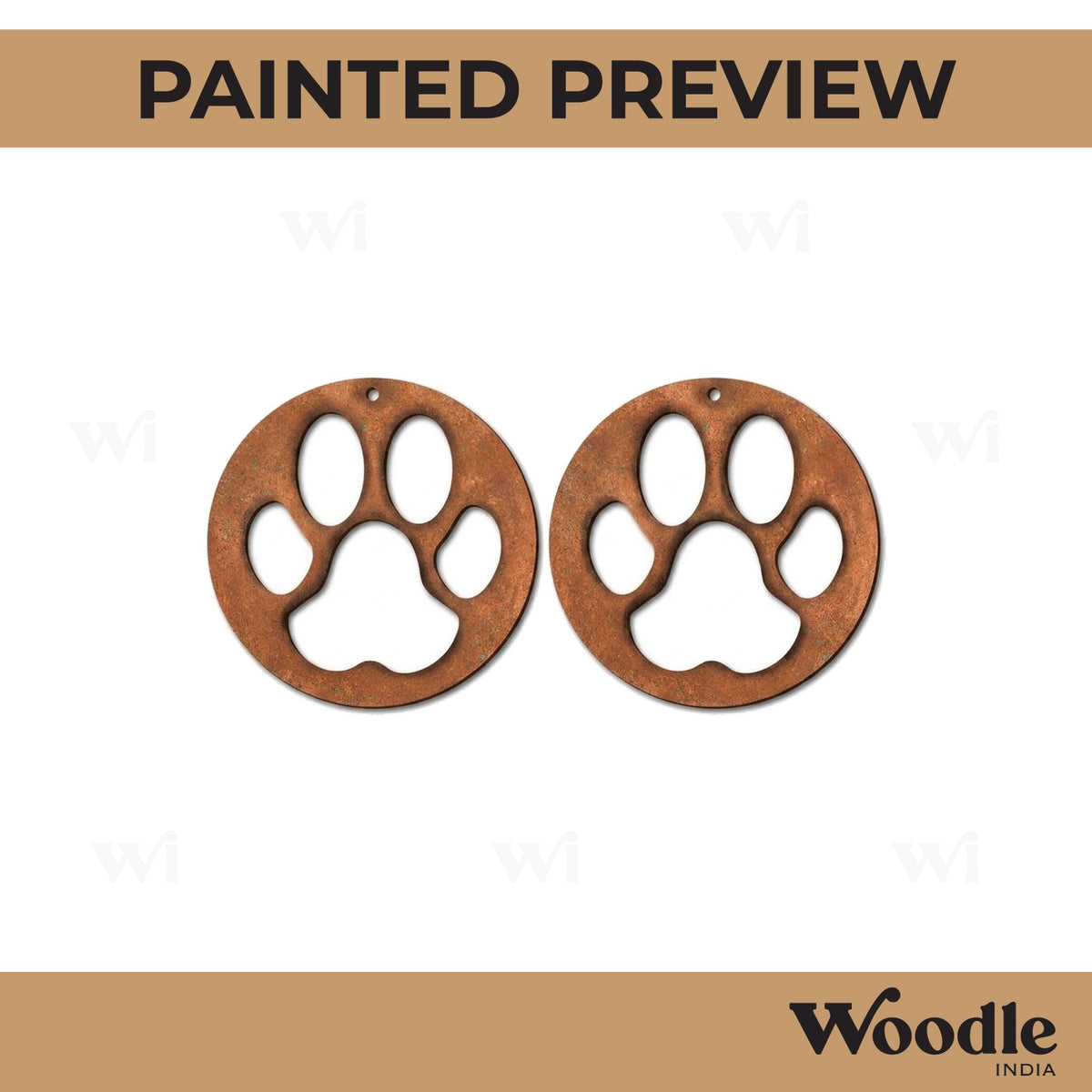 Paw Earrings MDF Design 1