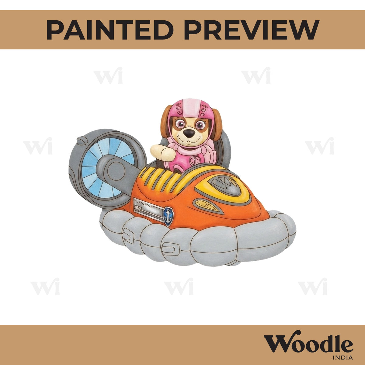 Paw Patrol Dog On Water Craft Pre Marked MDF Design 1