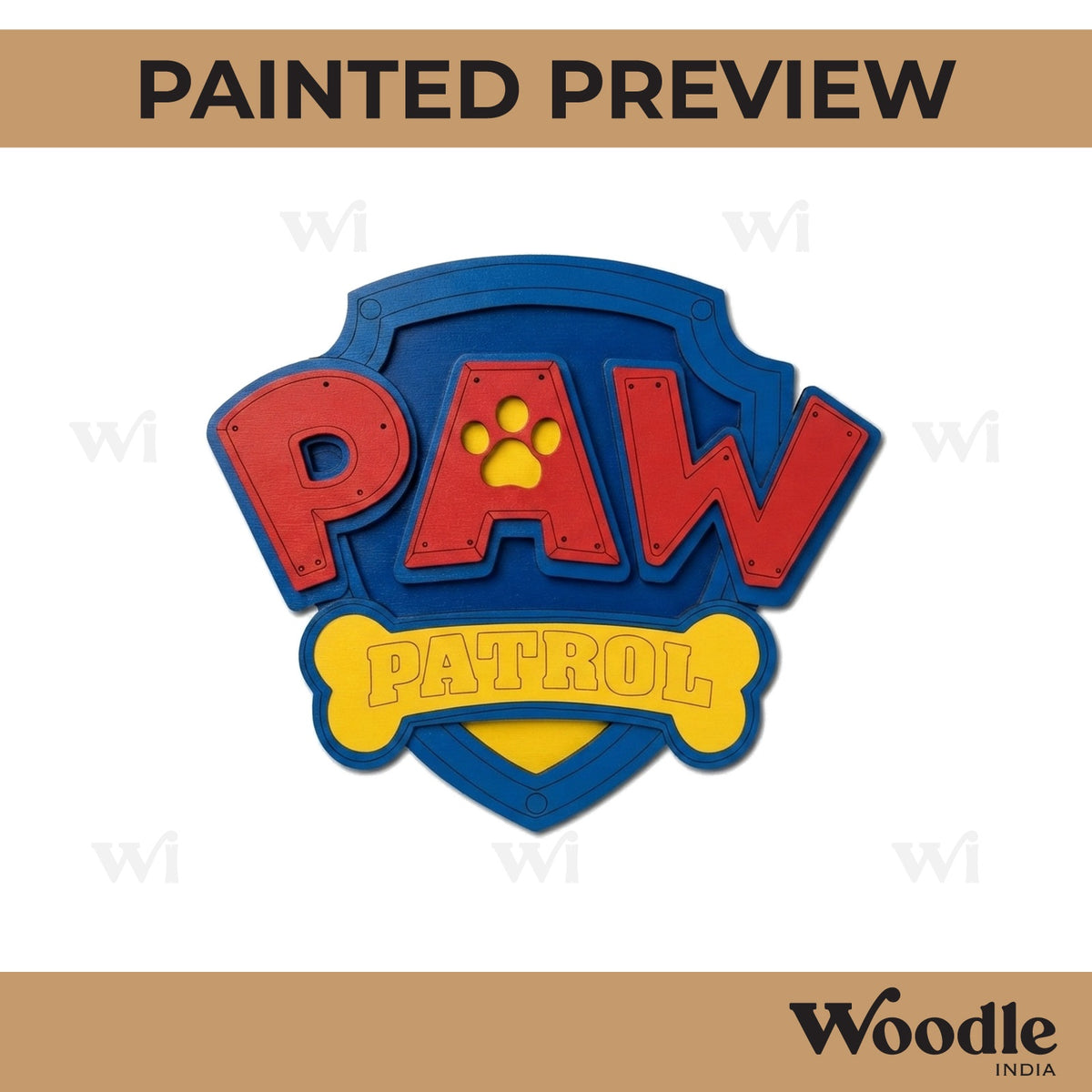 Paw Patrol Pre Marked Base MDF Design 1