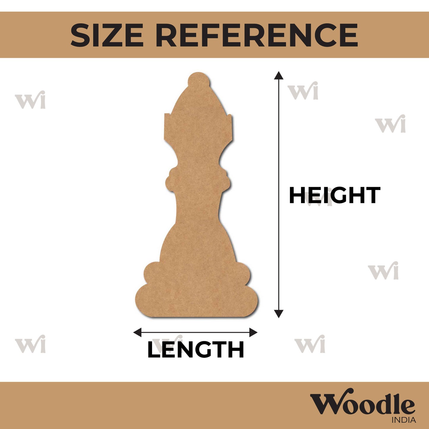 Pawn Chess Cutout MDF Design 1
