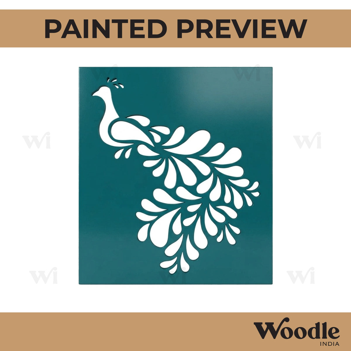 Peacock Base Cutout MDF Design 1
