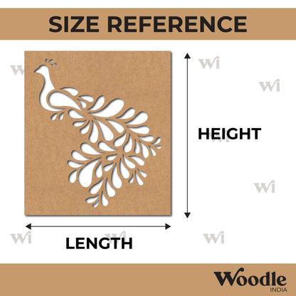 Peacock Base Cutout MDF Design 1