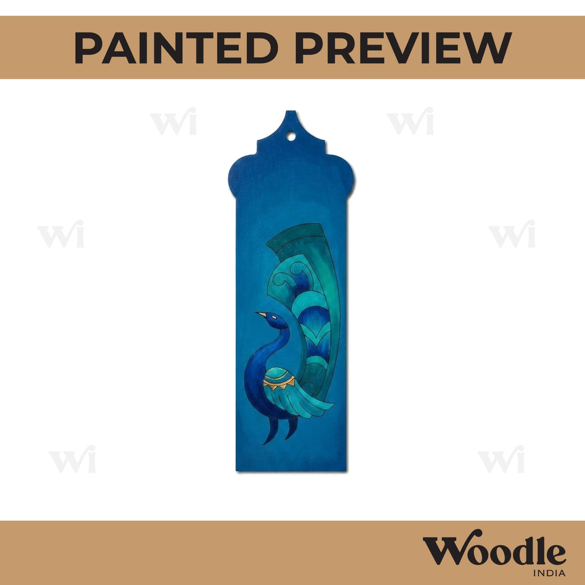 Peacock Bookmark Pre Marked MDF Design 2