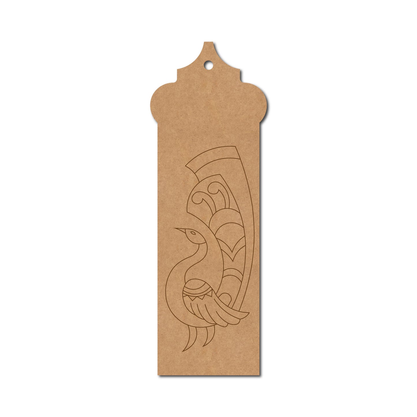 Peacock Bookmark Pre Marked MDF Design 2