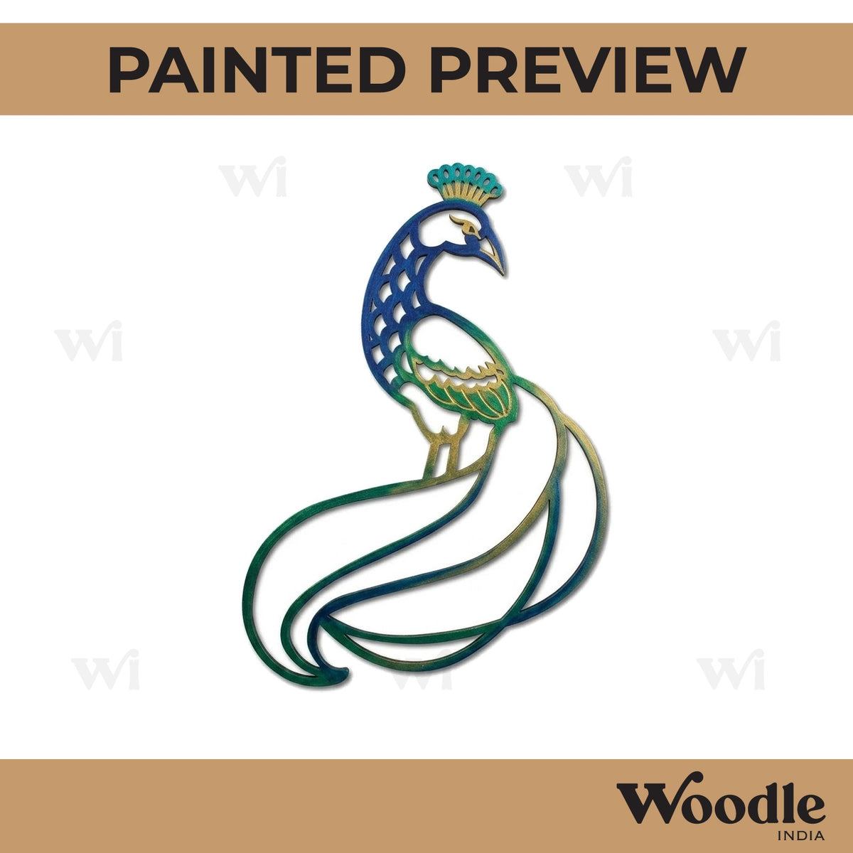 Peacock Cutout MDF Design 3