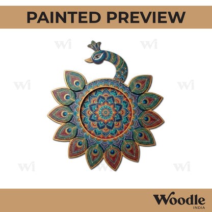 Peacock Diya Tealight Holder MDF Design 1