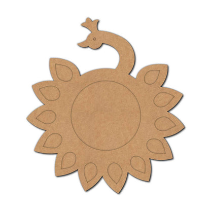 Peacock Diya Tealight Holder MDF Design 1