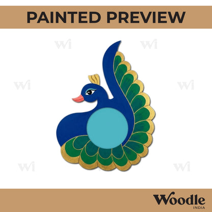 Peacock Diya Tealight Holder Pre Marked MDF Design 9