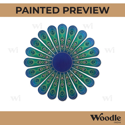Peacock Feather Pre Marked Base MDF Design 2
