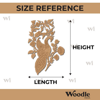 Peacock Flower Motif Pre Marked MDF Design 1
