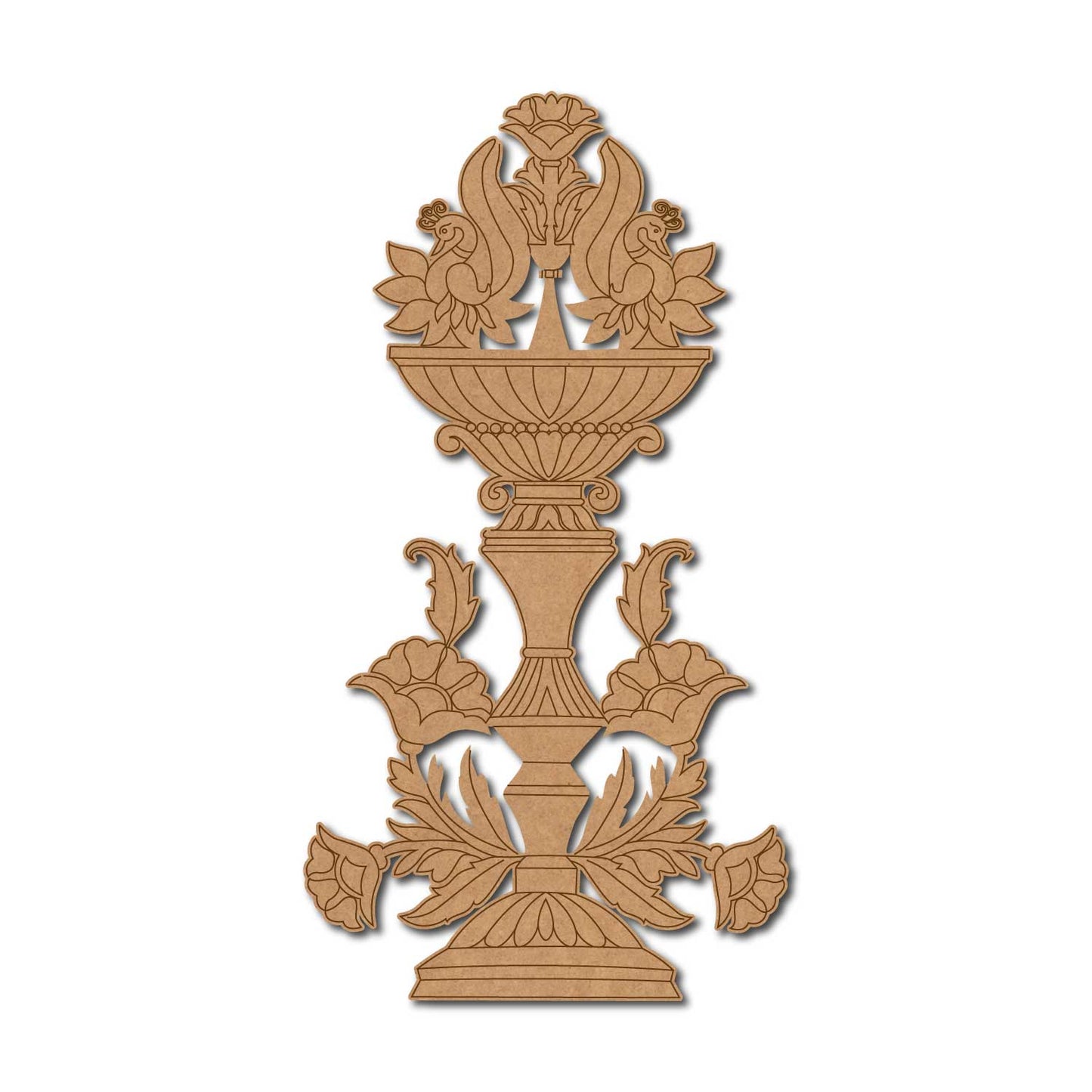 Peacock Flower Motif Pre Marked MDF Design 3