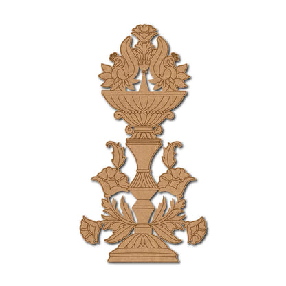 Peacock Flower Motif Pre Marked MDF Design 3