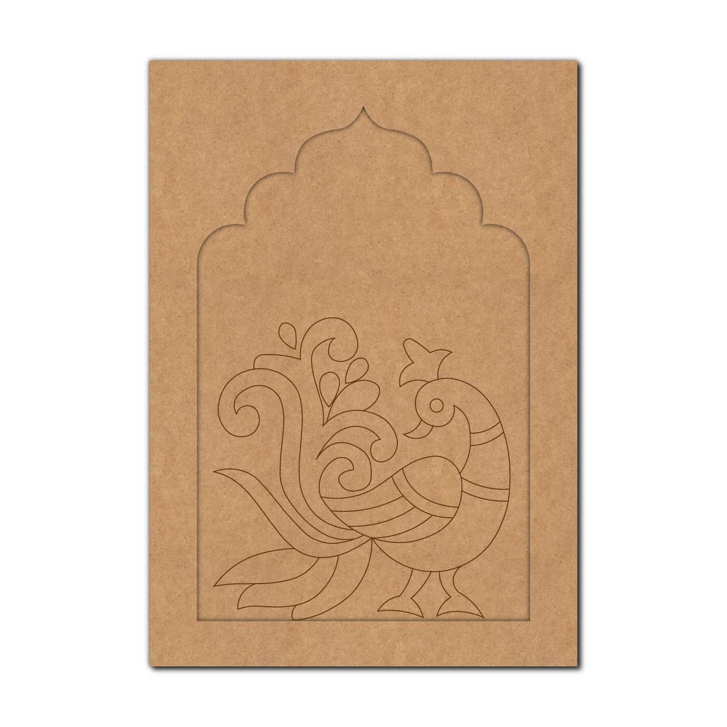 Peacock Jharokha Pre Marked MDF Design 2