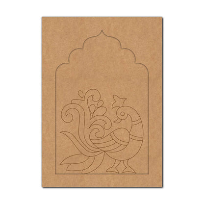 Peacock Jharokha Pre Marked MDF Design 2