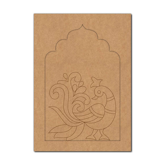 Peacock Jharokha Pre Marked MDF Design 2