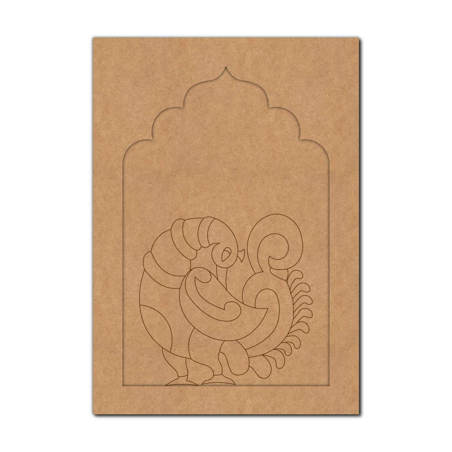 Peacock Jharokha Pre Marked MDF Design 3