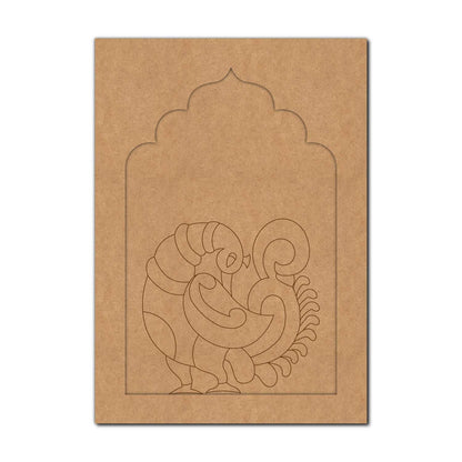 Peacock Jharokha Pre Marked MDF Design 3