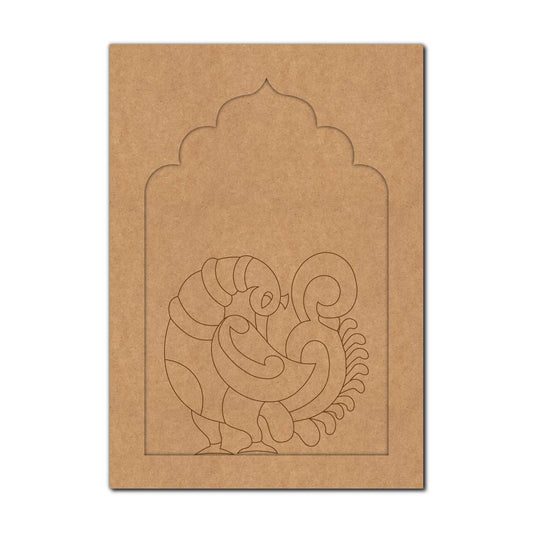 Peacock Jharokha Pre Marked MDF Design 3