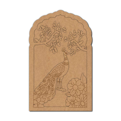 Peacock Jharokha Pre Marked MDF Design 4