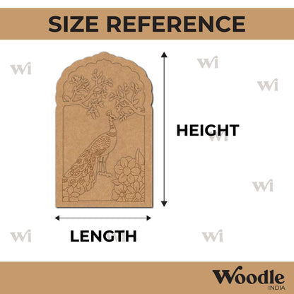 Peacock Jharokha Pre Marked MDF Design 4