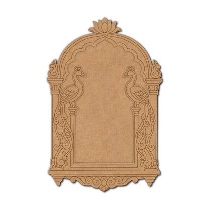 Peacock Lotus Jharokha Pre Marked MDF Design 1
