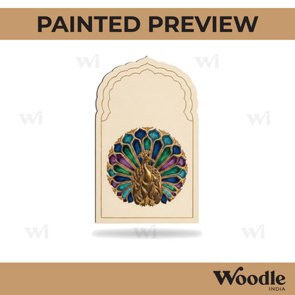 Peacock Mehrab Pre Marked MDF Design 1