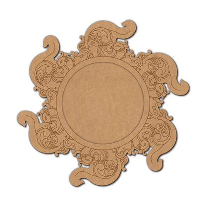 Peacock Mirror Pre Marked Base MDF Design 1