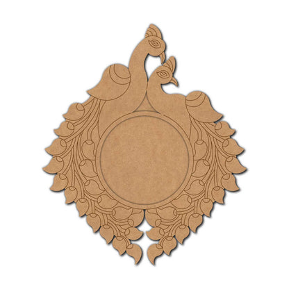 Peacock Mirror Pre Marked Base MDF Design 2