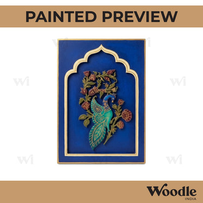 Peacock Motif Jharokha Pre Marked MDF Design 1