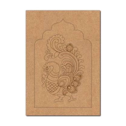 Peacock Motif Jharokha Pre Marked MDF Design 2