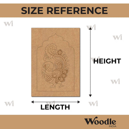 Peacock Motif Jharokha Pre Marked MDF Design 2