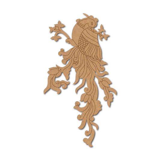 Peacock Motif Pre Marked MDF Design 1